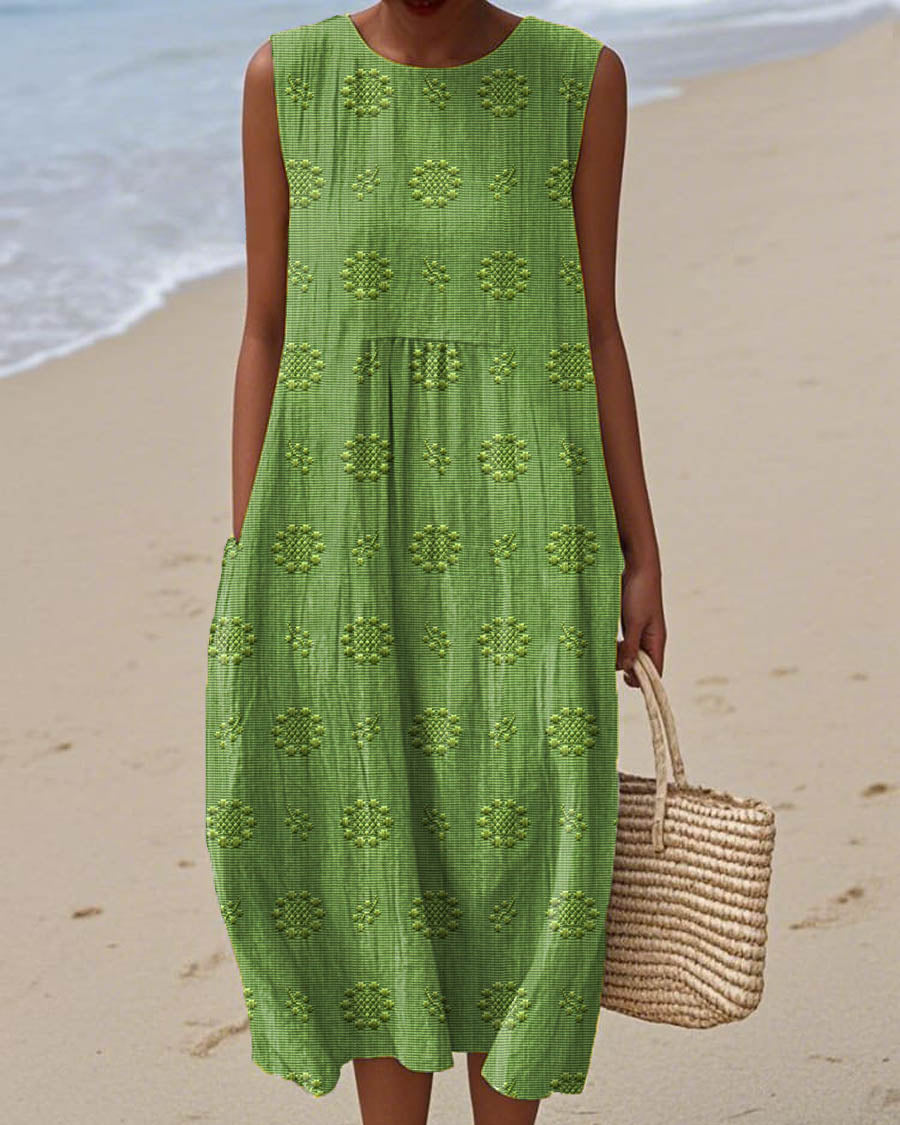 Camille | Élégante Robe Sans Manches Décontractée avec Poches pour Femmes 0