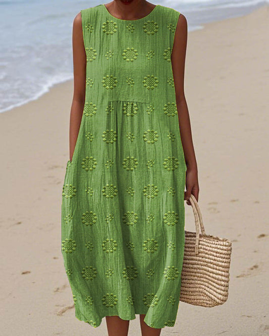 Camille | Élégante Robe Sans Manches Décontractée avec Poches pour Femmes 0