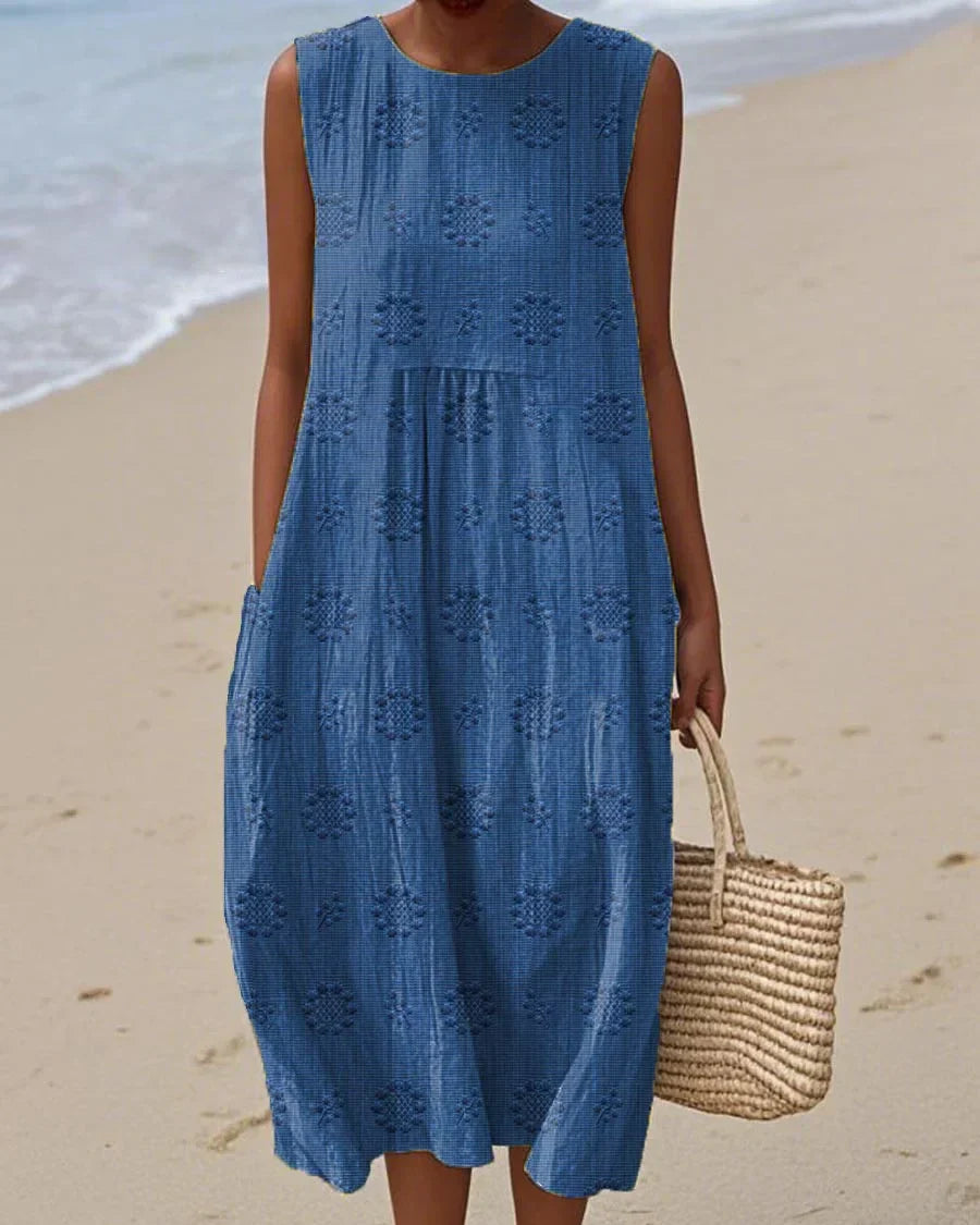 Camille | Élégante Robe Sans Manches Décontractée avec Poches pour Femmes 1