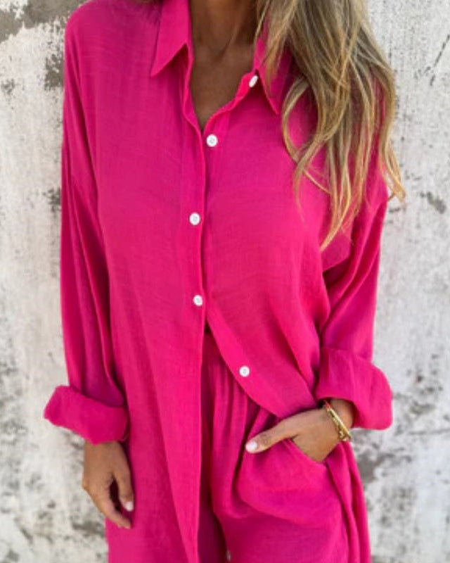 Camille | Ensemble Décontracté à Manches Longues et Short pour Femmes 6