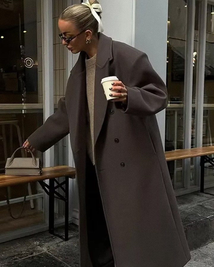 Camille | Manteau Oversize Chic à Double Boutonnage pour Femmes 2