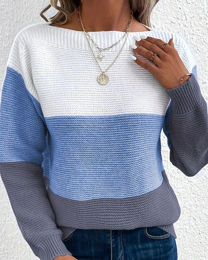 Camille | Pull Décontracté en Tricot Colorblock pour Femmes Élégantes 5