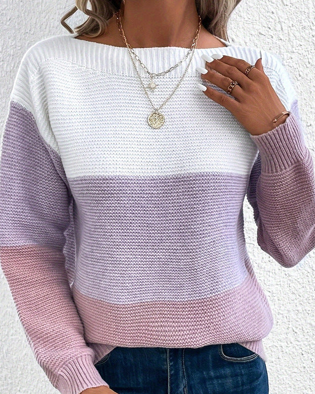 Camille | Pull Décontracté en Tricot Colorblock pour Femmes Élégantes 8