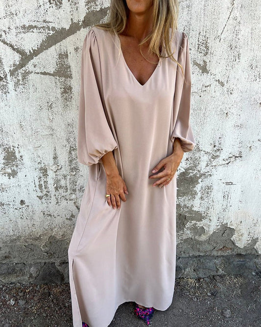 Camille | Robe Boho Élégante avec Fente Latérale pour Femmes 0