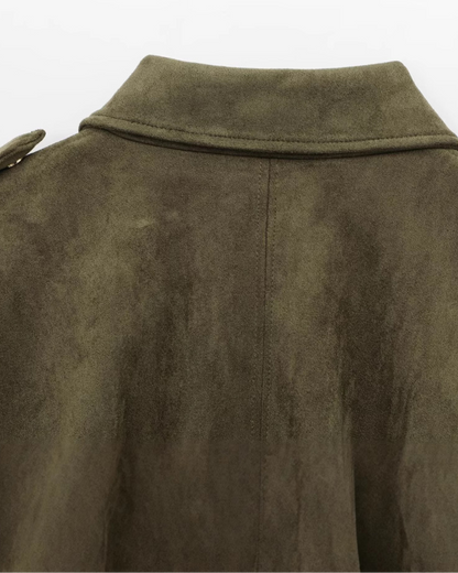 Camille | Veste Pilote en Suède à Manches Batwing pour Femmes 4