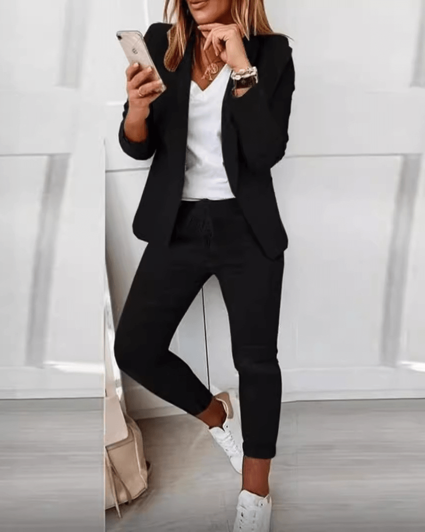 Clara | Ensemble Blazer Décontracté et Jogging Tapered pour Femmes 0