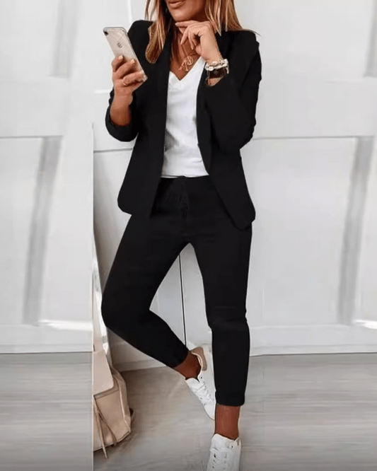 Clara | Ensemble Blazer Décontracté et Jogging Tapered pour Femmes 0