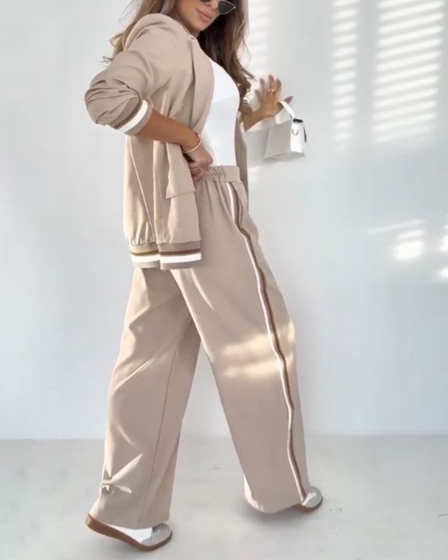 Clara | Ensemble Blazer Tailleur Chic et Pantalons Amples pour Femmes 1