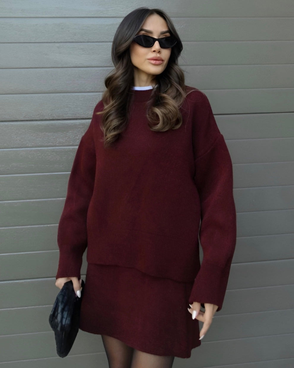 Clara | Ensemble Décontracté en Tricot avec Pull et Short pour Femmes 1