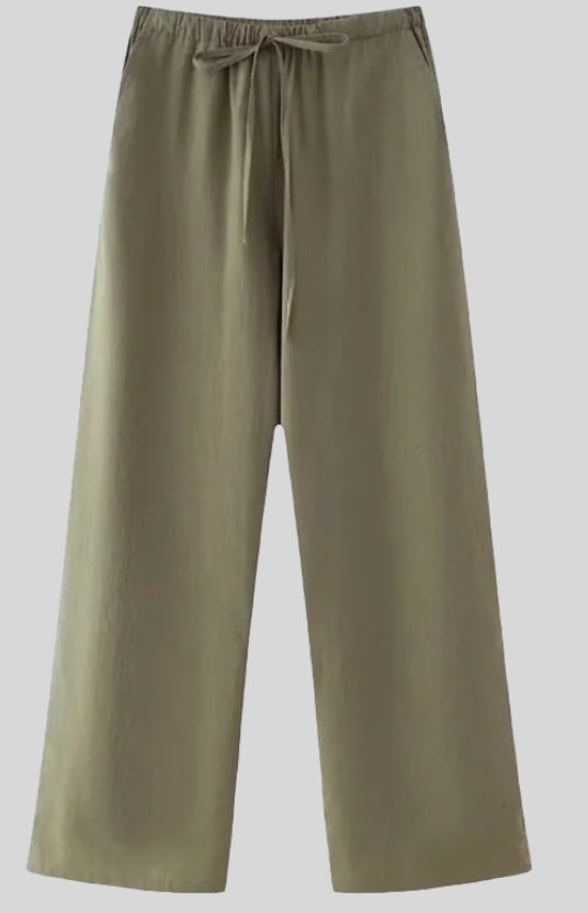 Clara | Ensemble Kimono Ceinturé et Pantalon Large en Lin pour Femmes 5