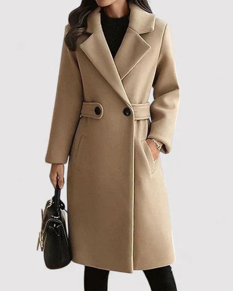 Clara | Manteau en Laine Ajusté Élégant pour Femme - Confort et Style Sophistiqué 0