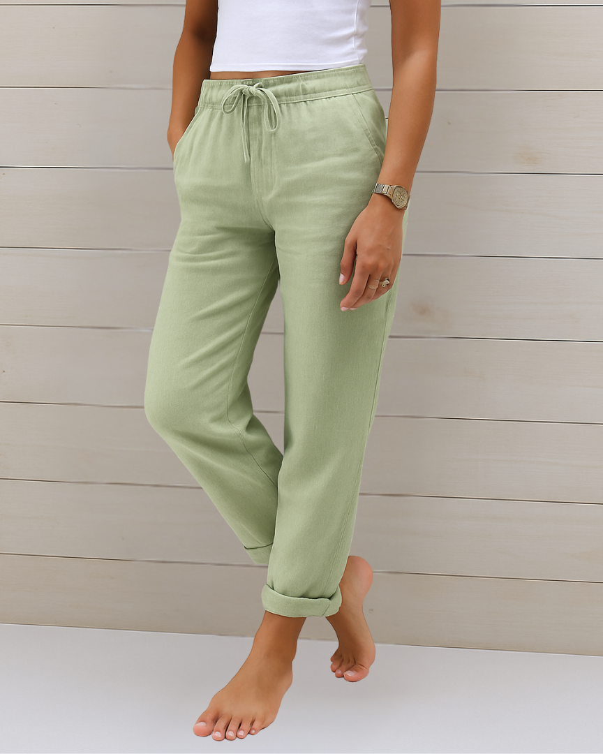 Clara | Pantalon en Lin Stretch Élégant et Respirant pour Femmes 6