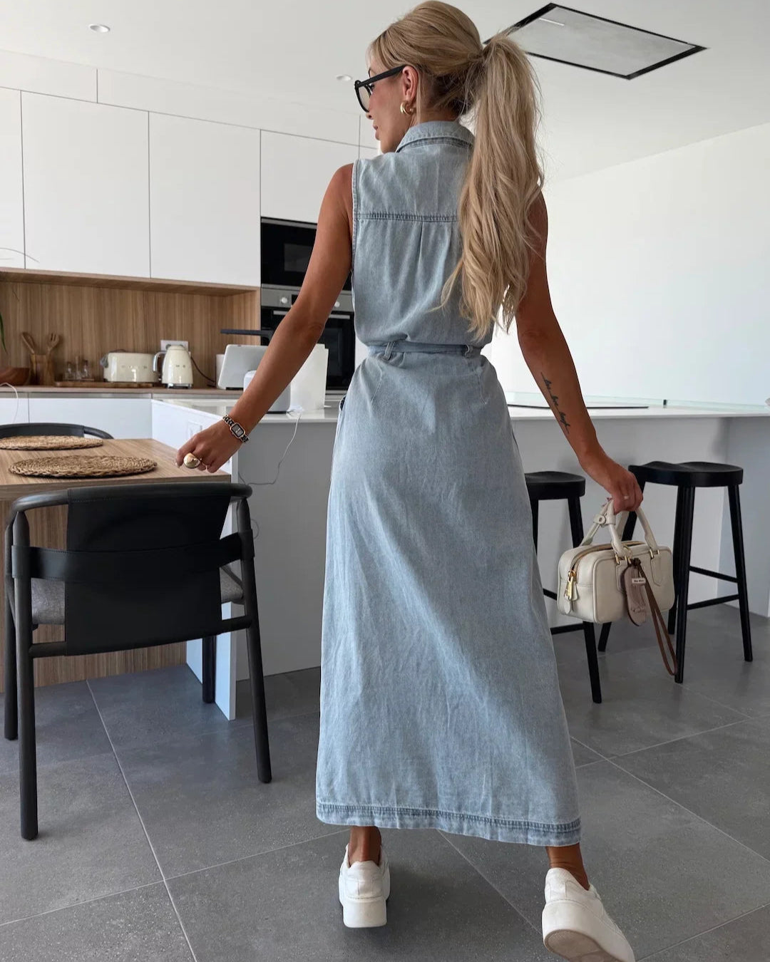 Clara | Robe Maxi en Denim Élégante et Polyvalente pour Femmes 2