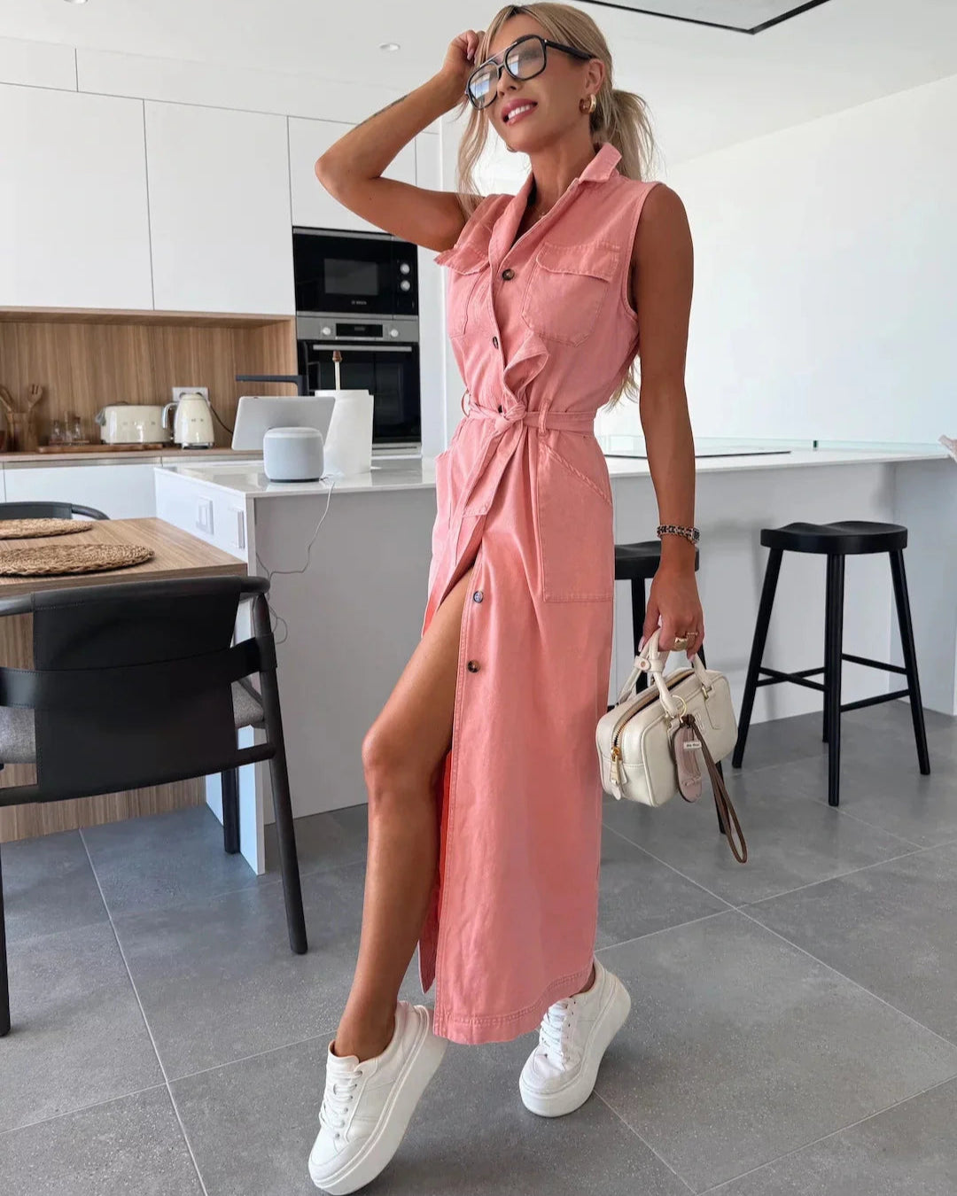 Clara | Robe Maxi en Denim Élégante et Polyvalente pour Femmes 4