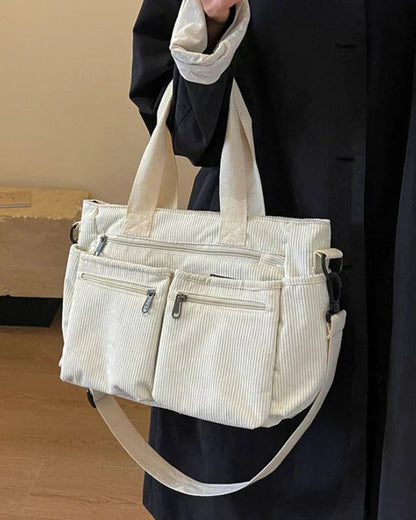 Clara | Sac Fourre-Tout Pratique en Velours Côtelé pour Femmes 4