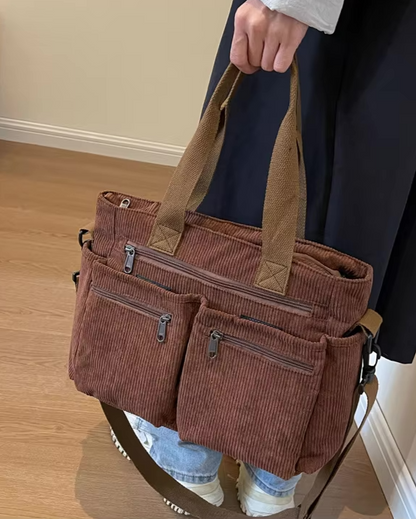 Clara | Sac Fourre-Tout Pratique en Velours Côtelé pour Femmes 5