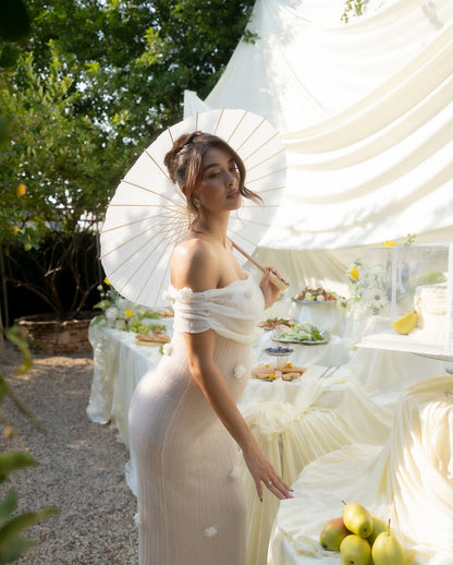 Léa | Robe de Maternité Élégante Bodycon avec Détails Floraux pour Femmes 4