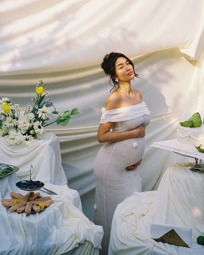 Léa | Robe de Maternité Élégante Bodycon avec Détails Floraux pour Femmes 7