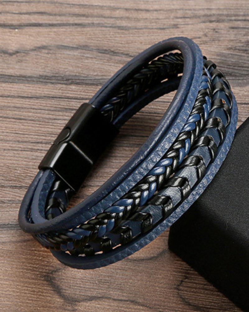 Léo | Bracelet Viking Tressé en Cuir pour Hommes et Femmes, Accessoire Élégant et Résistant 1
