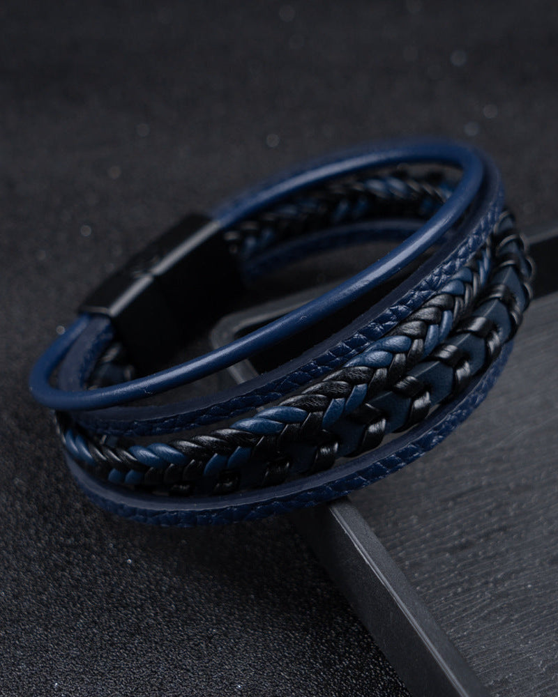 Léo | Bracelet Viking Tressé en Cuir pour Hommes et Femmes, Accessoire Élégant et Résistant 3