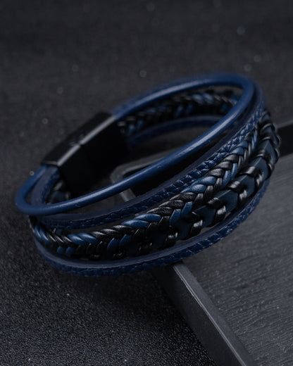 Léo | Bracelet Viking Tressé en Cuir pour Hommes et Femmes, Accessoire Élégant et Résistant 3