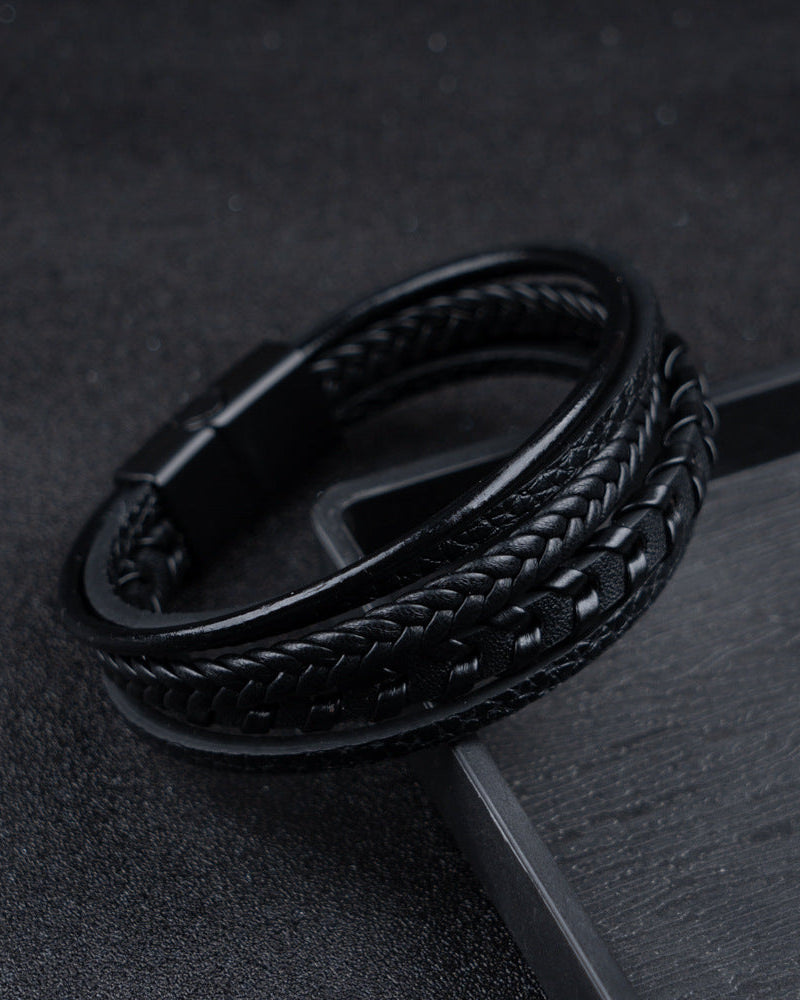 Léo | Bracelet Viking Tressé en Cuir pour Hommes et Femmes, Accessoire Élégant et Résistant 6