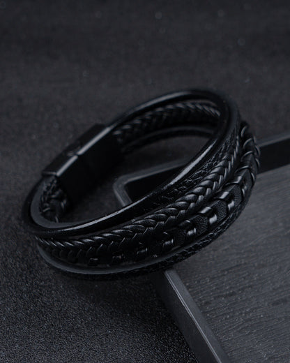 Léo | Bracelet Viking Tressé en Cuir pour Hommes et Femmes, Accessoire Élégant et Résistant 6