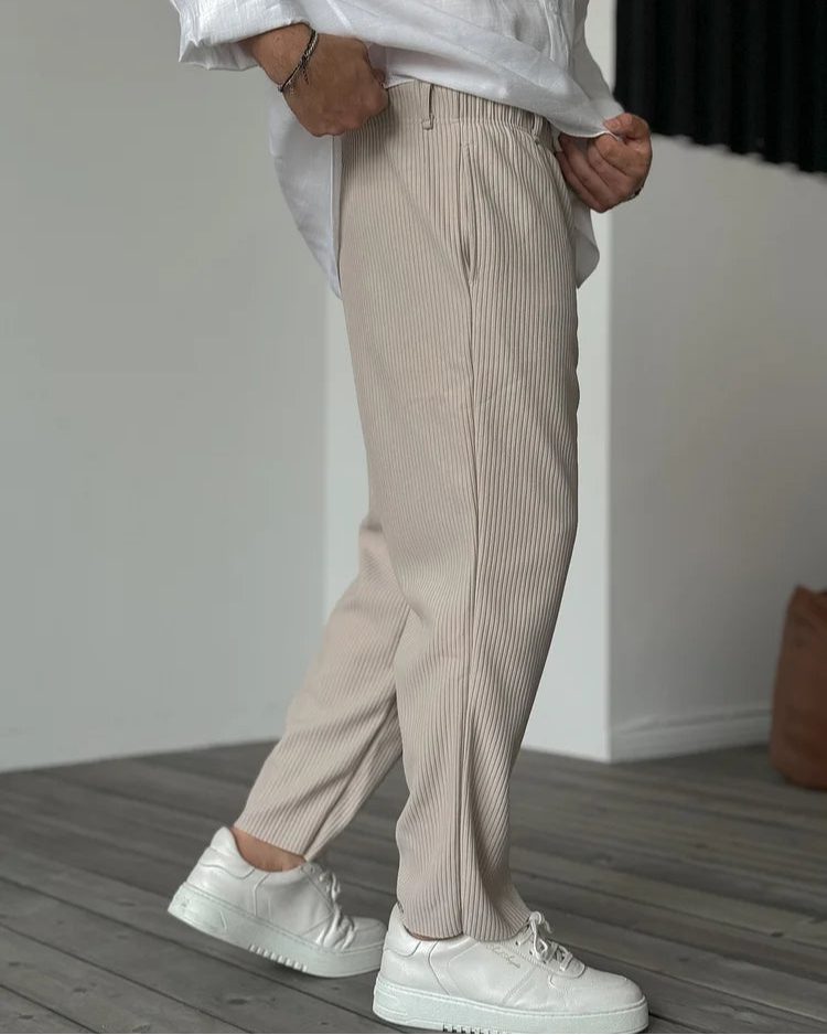 Lucas | Pantalons Droits Décontractés en Tissu Premium pour Hommes 2