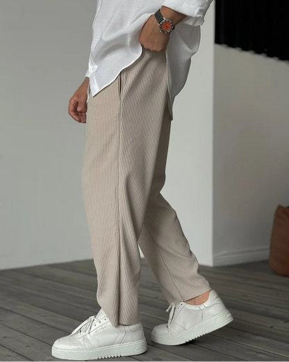 Lucas | Pantalons Droits Décontractés en Tissu Premium pour Hommes 3