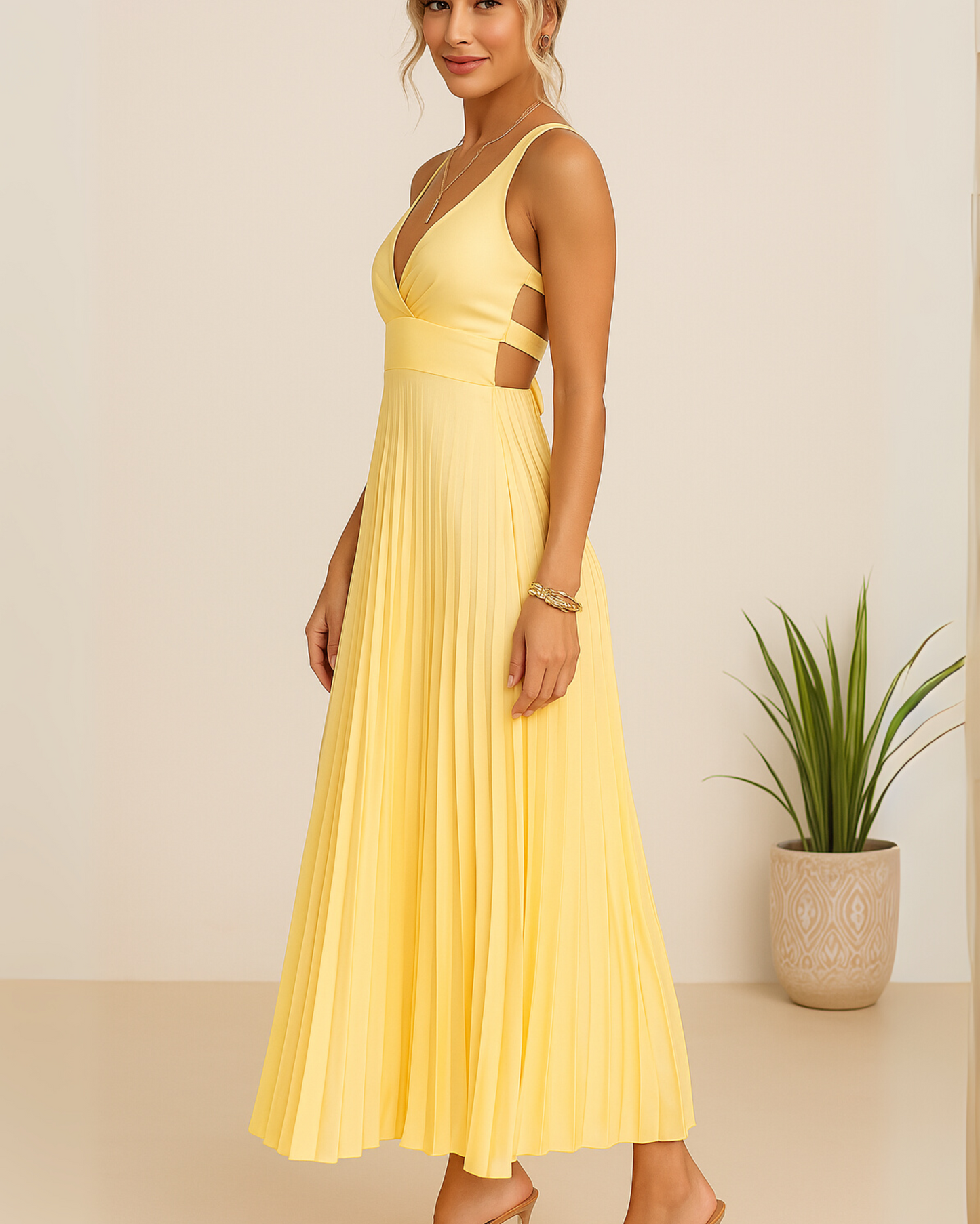 Sibylle | Robe Plissée Élégante pour Femmes, Idéale pour Été et Soirées Romantiques