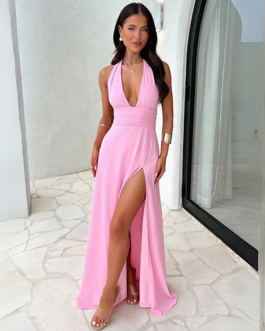 Solène | Robe Maxi Élégante à Fente pour Femmes - Style Chic et Polyvalent