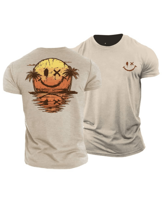 Éliott | T-shirt d'été avec motif Smiley et design artistique pour hommes