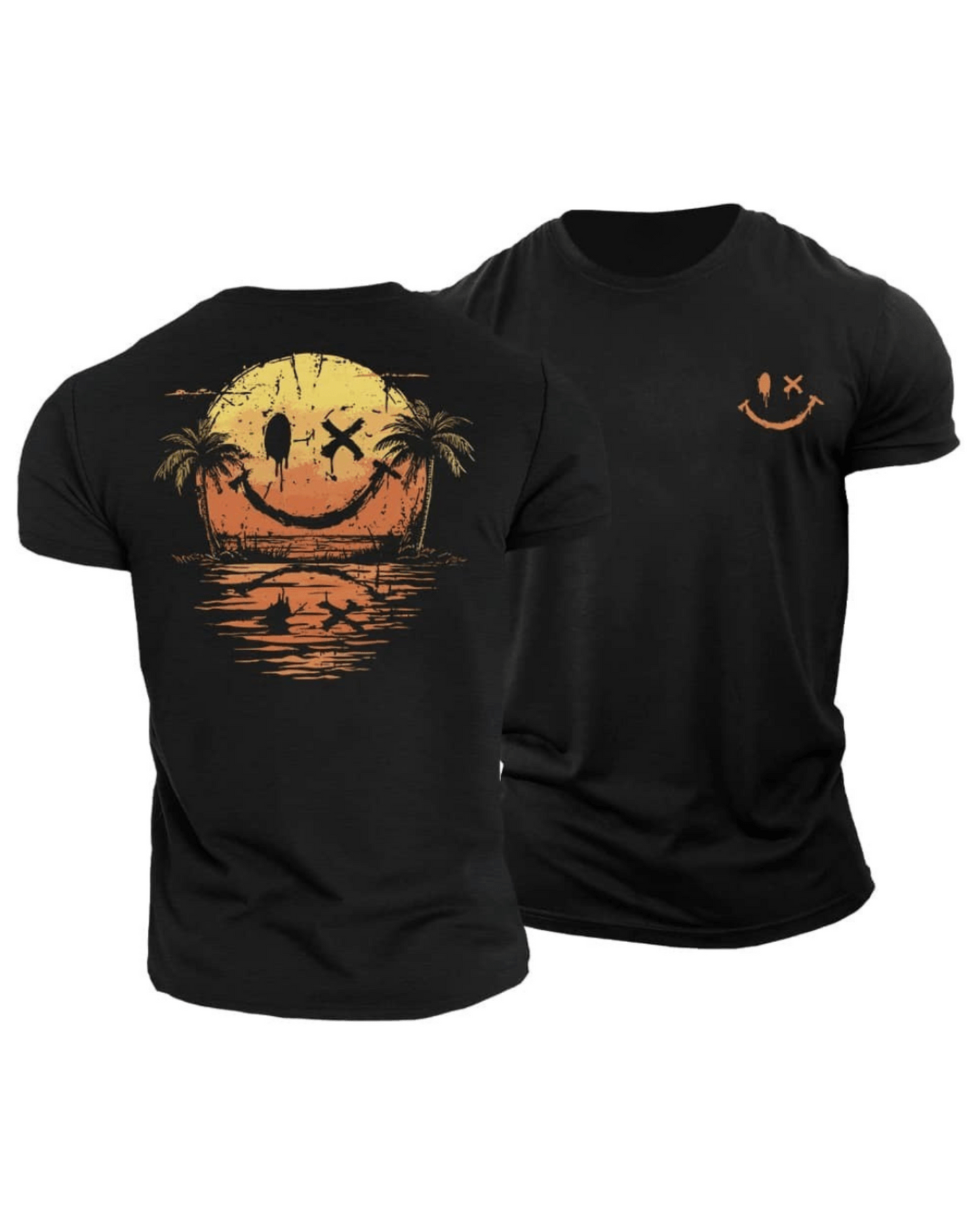 Éliott | T-shirt d'été avec motif Smiley et design artistique pour hommes