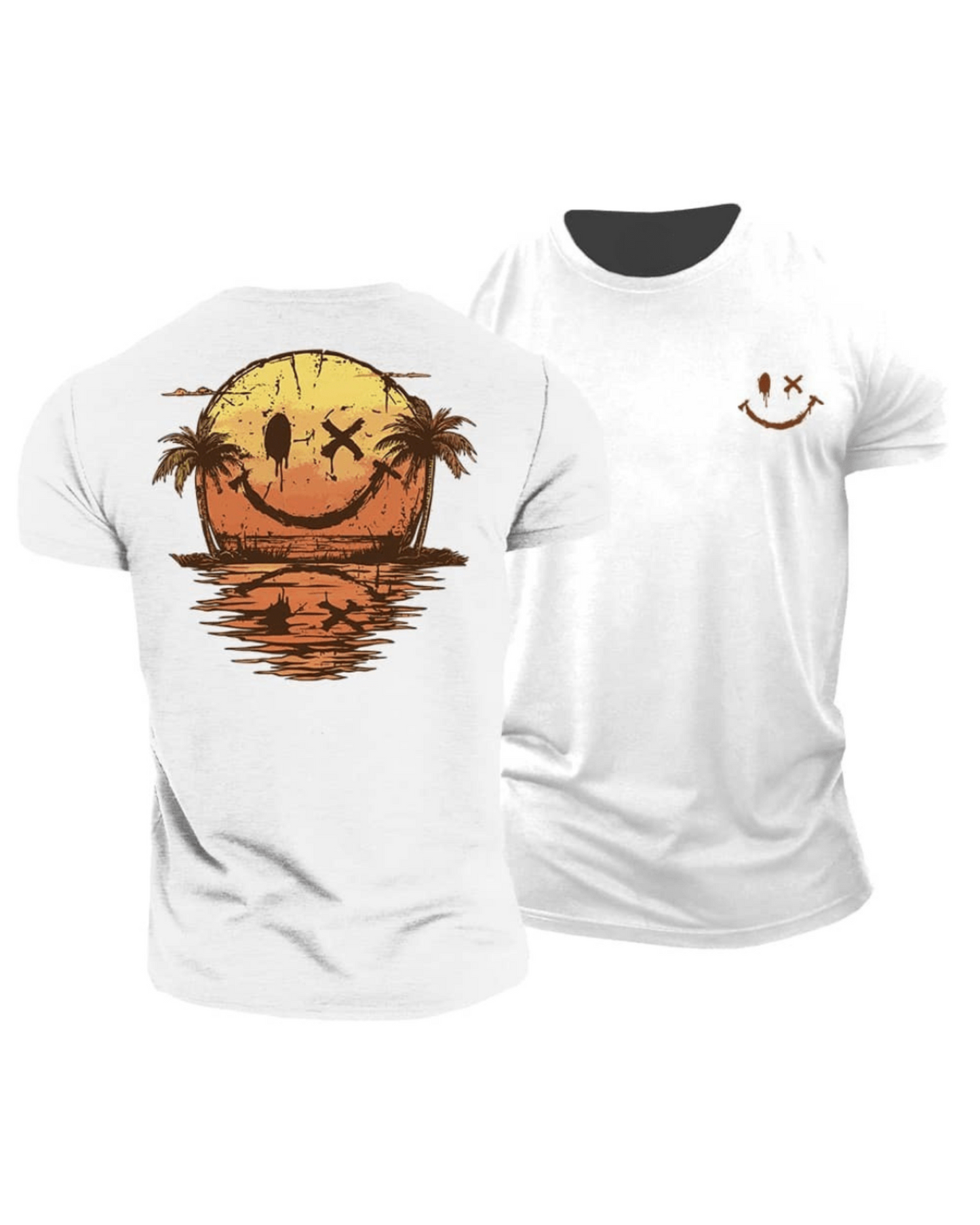 Éliott | T-shirt d'été avec motif Smiley et design artistique pour hommes