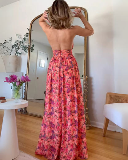 Alizée | Robe Maxi Fleurie Élégante pour Femmes, Parfaite pour l'Été et les Sorties.